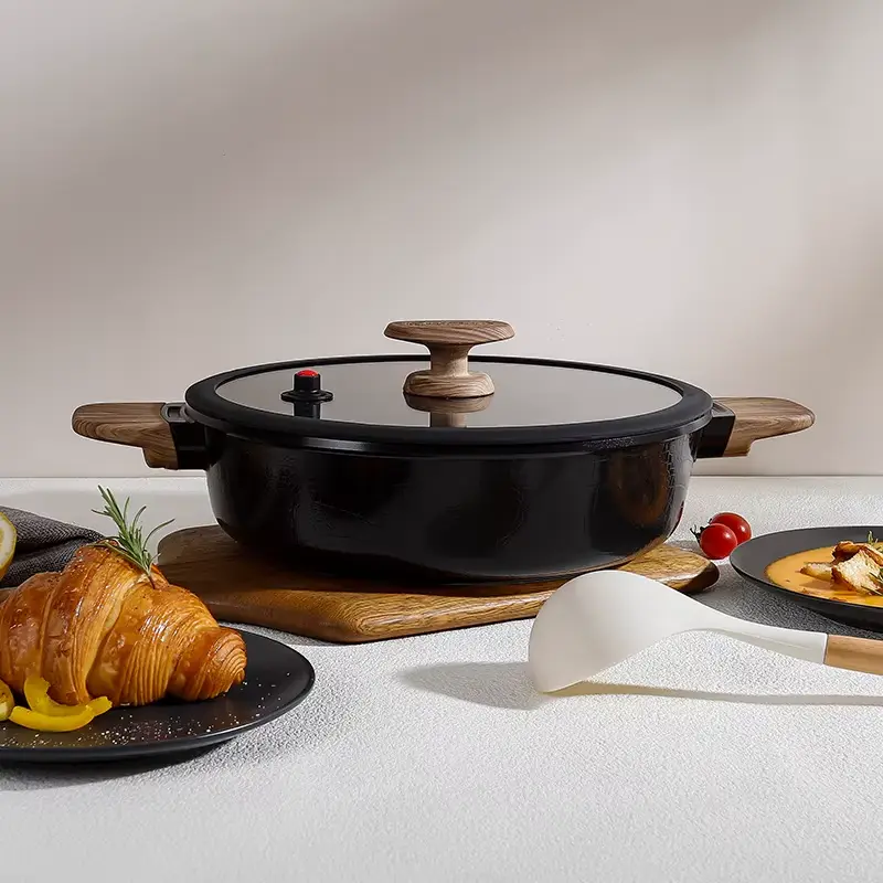 OLLA POCO PROFUNDA 
ANTIADHERENTE 24CM