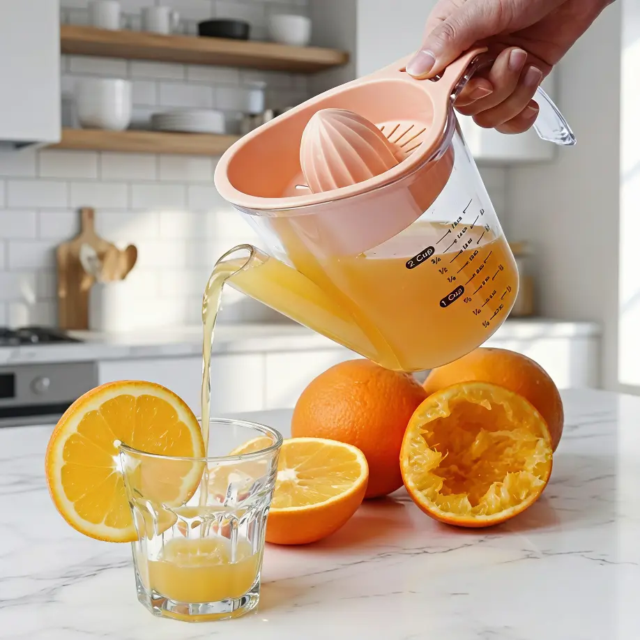 Exprimidor de limón con taza medidora