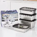 Contenedor acero inoxidable 4 piezas