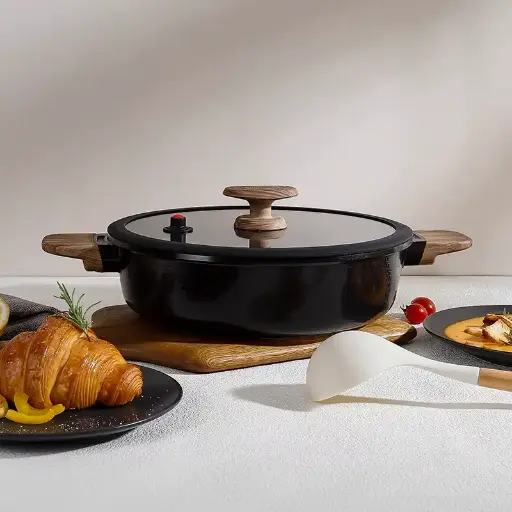 OLLA POCO PROFUNDA 
ANTIADHERENTE 24CM