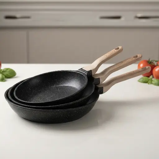 JUEGO DE SARTENES X 3 ANTIADHERENTE SIN TAPA 