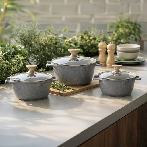 JUEGO DE OLLAS X 3 ANTIADHERENTE 