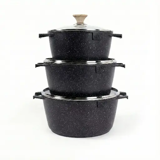 JUEGO DE OLLAS X 3 
ANTIADHERENTE 20/24/28CM 