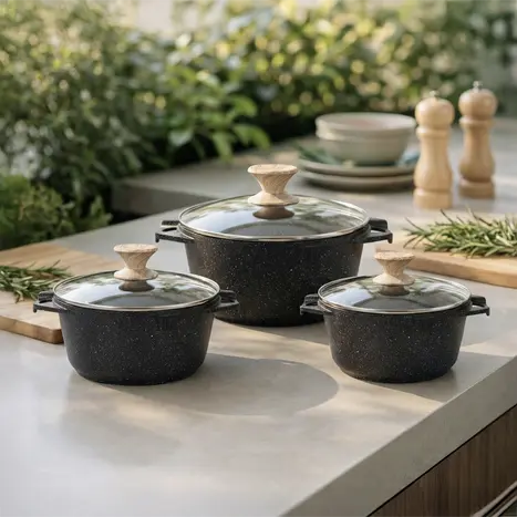 JUEGO DE OLLAS X 3 ANTIADHERENTE 