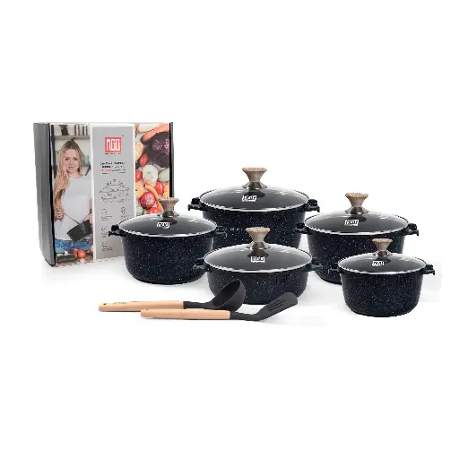 BATERIA DE COCINA 12 
PIEZAS ANTIADHERENTE