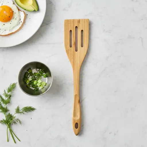 [3122] Espátula ranurada bambú 