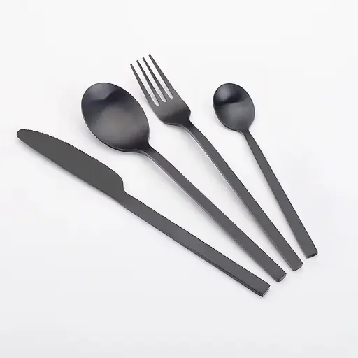 [3126-01] Juego de cubiertos con diseño x 24 piezas